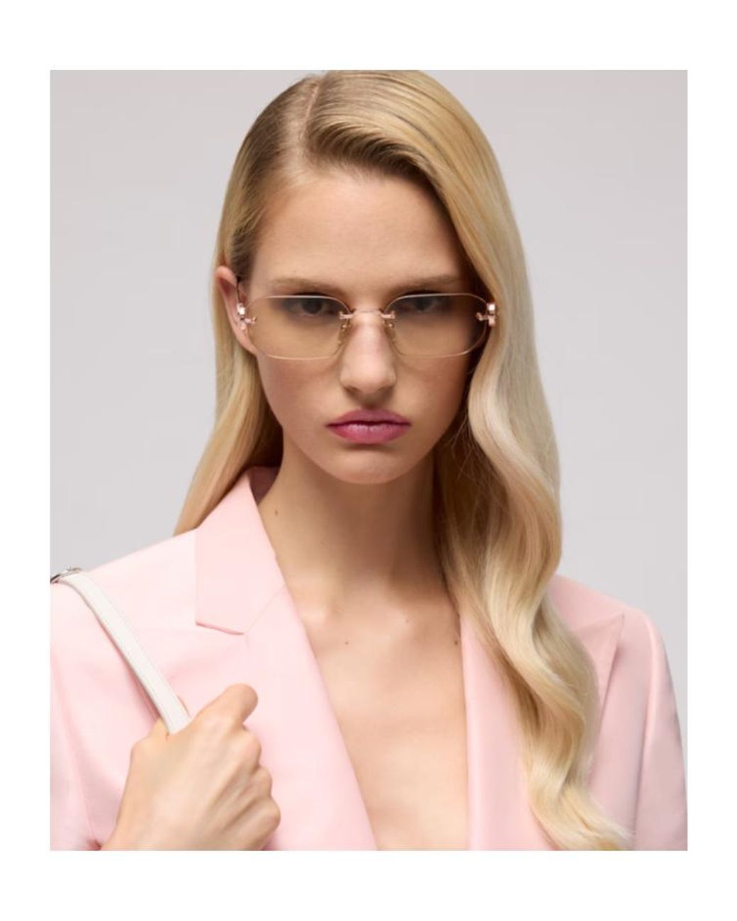 Gucci Natural Rectangular-Frame Sunglasses