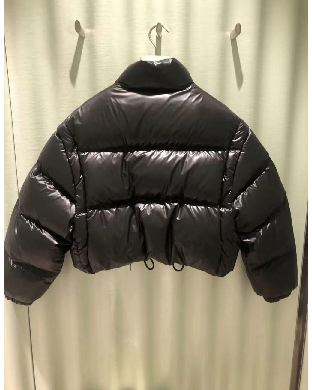 Prada Black Convertible High-Neck Down Jacket