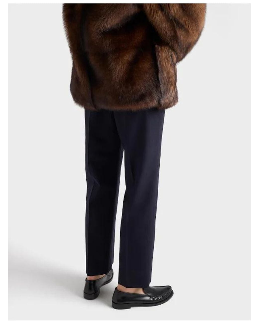 Prada Blue Casual Pants With Belt Loops