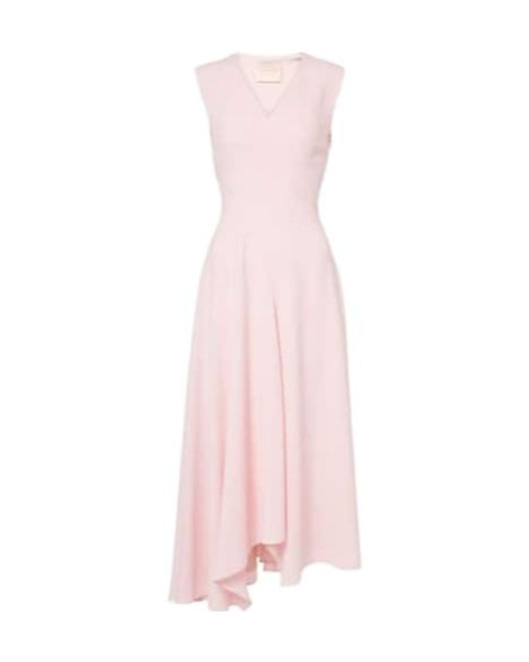 Roksanda Pink Miral Asymmetric Satin Midi Dress