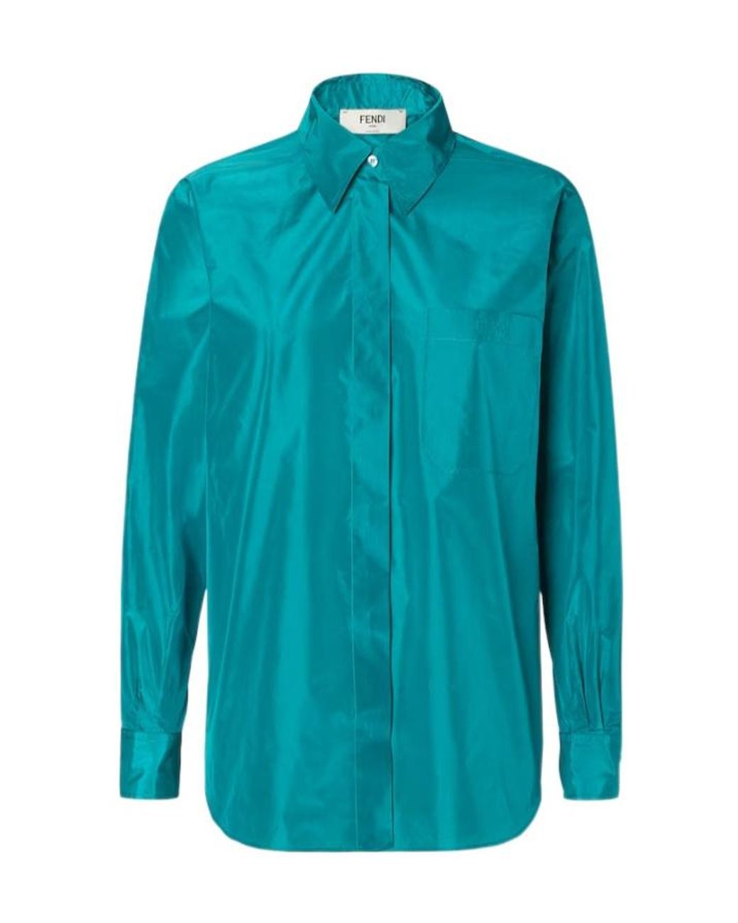Fendi Blue Long Sleeved Oversized Shirt