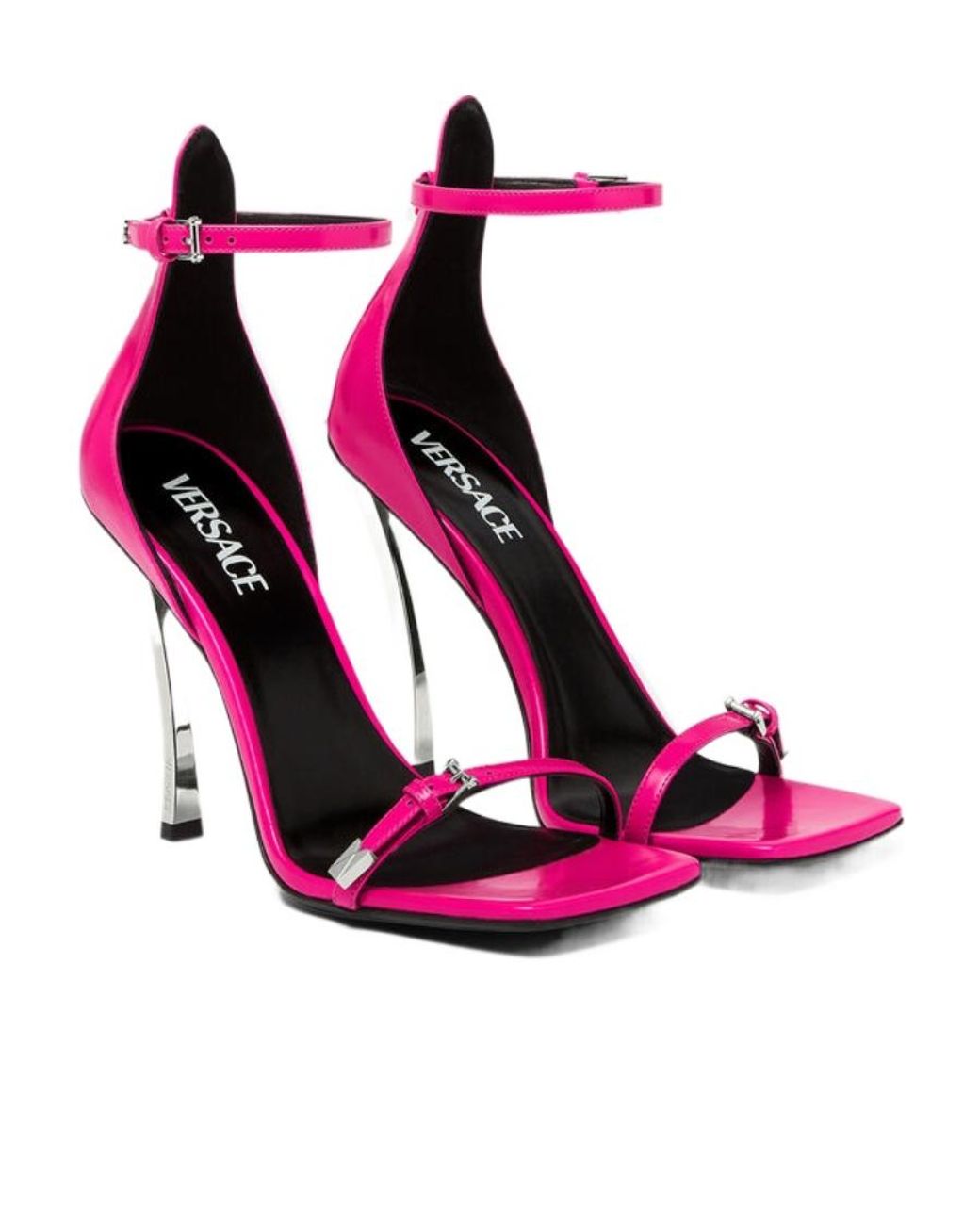 Versace Pink Pin-Point Ankle Strap Sandals