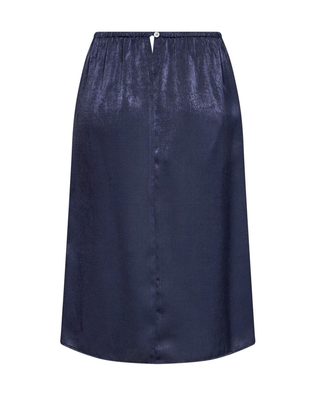 MM6 by Maison Margiela Blue Logo Printed Buttoned Midi Skirt