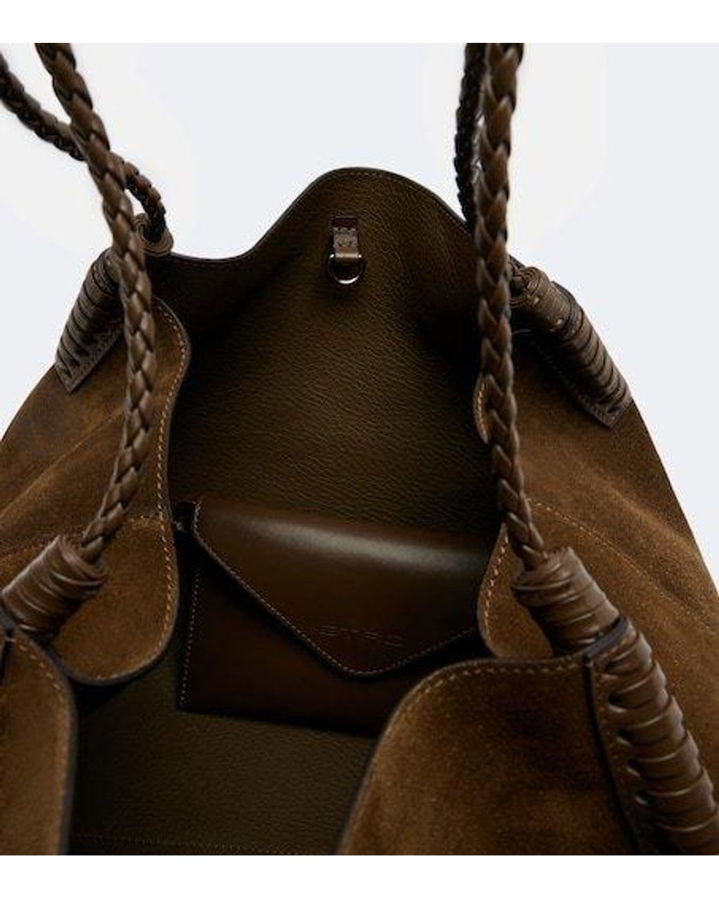 Etro Brown Libra Large Suede Tote Bag