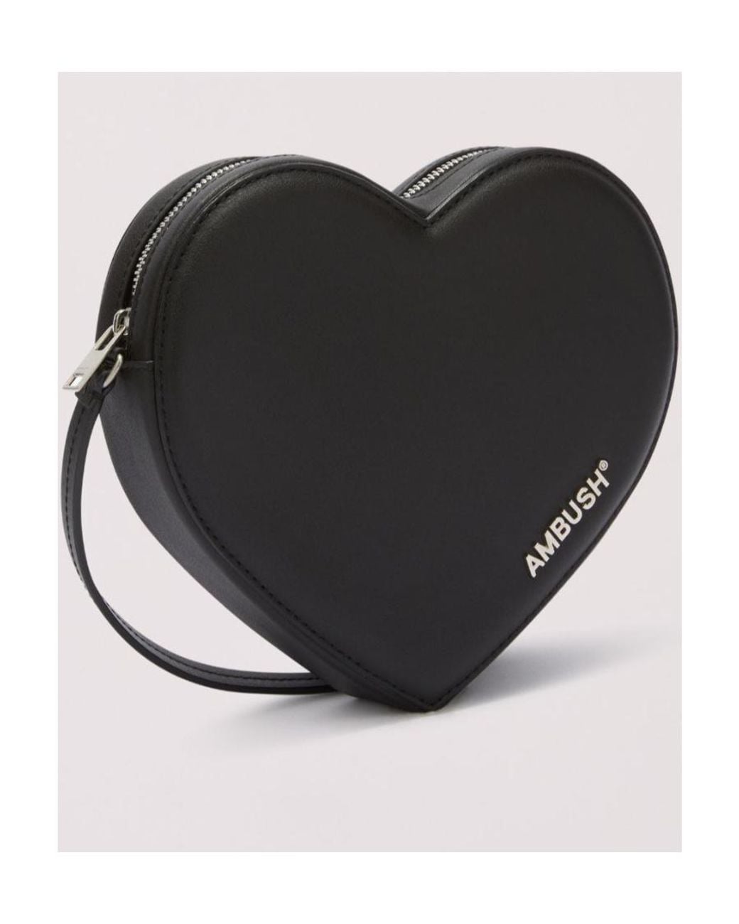 Ambush Black Heart Logo Plaque Crossbody Bag