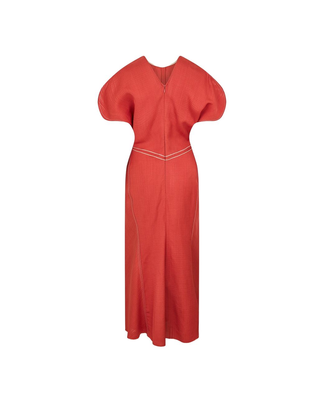 Victoria Beckham Tailored Ruched Front Midi Dress