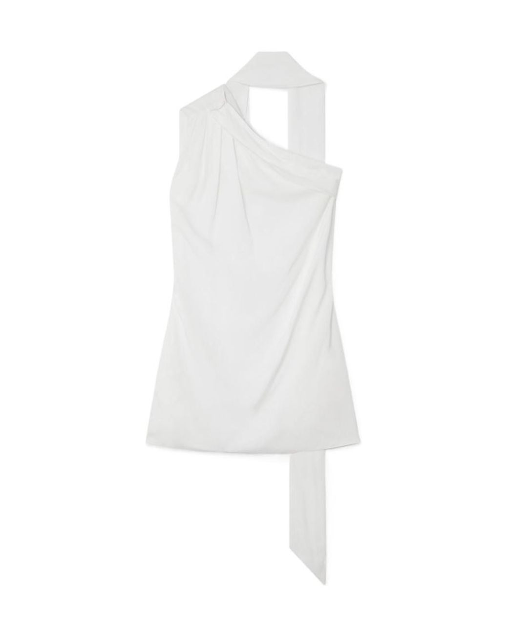 Stella McCartney White Scarf Detailed One-Shoulder Top