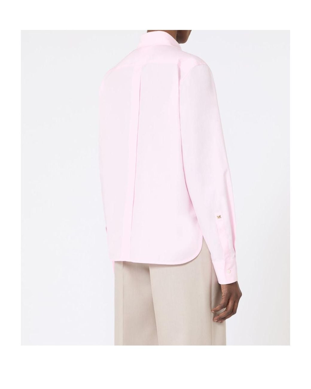 Max Mara Pink Maroso Button-Up Long-Sleeved Shirt