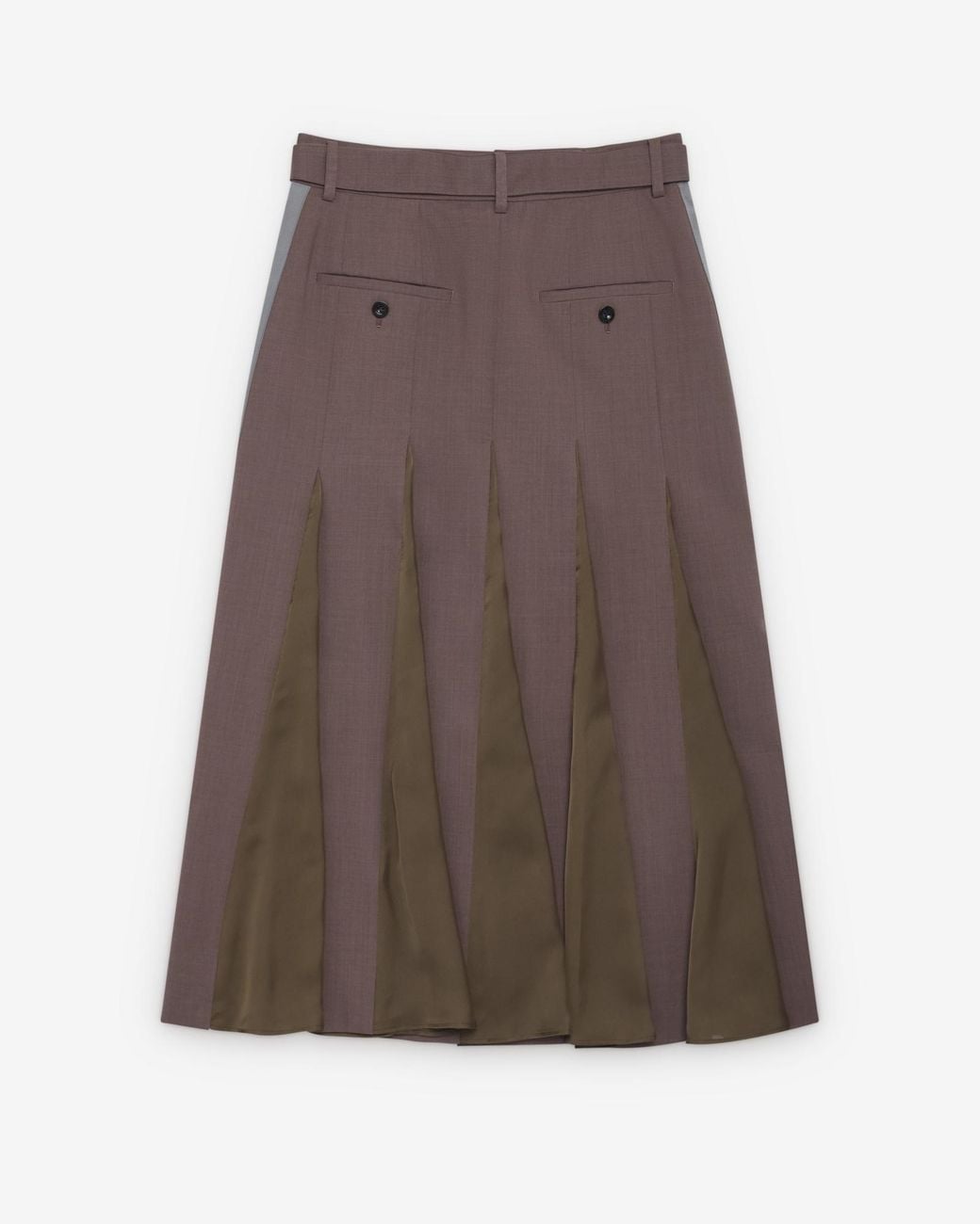 Sacai Brown Belted Midi Skirt