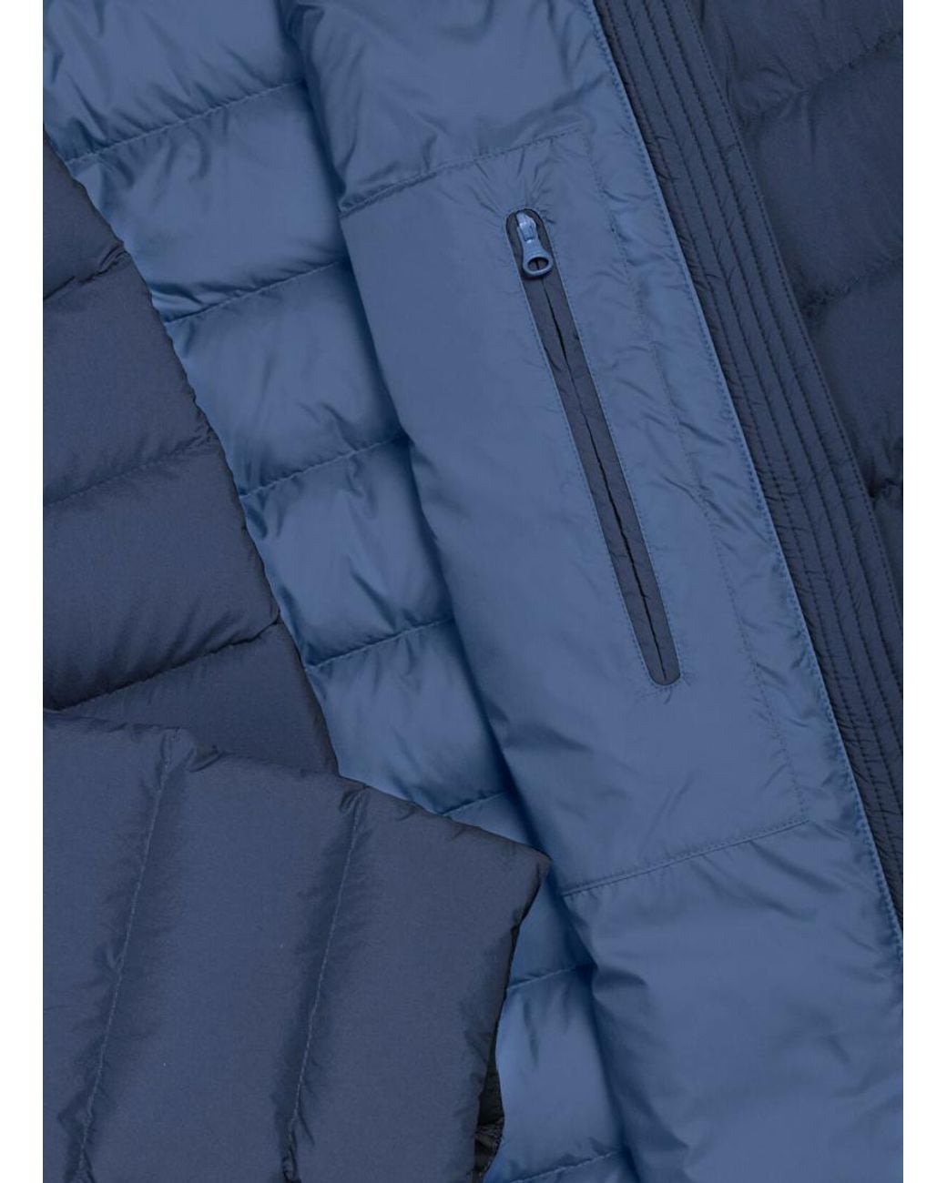Colmar Blue Down Jacket With Detachable Hood for men