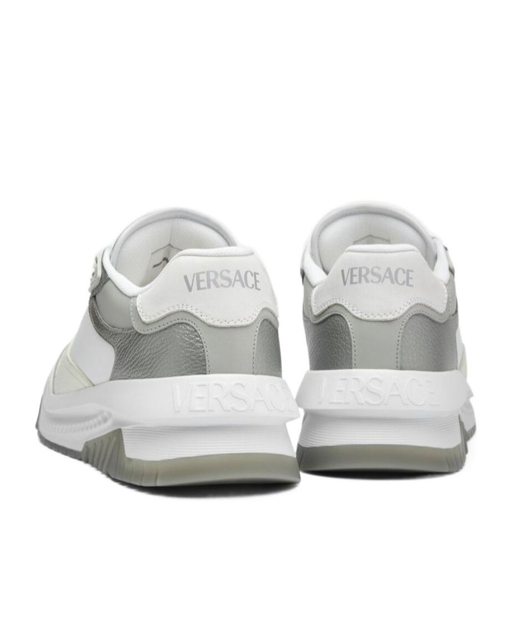 Versace White Odissea Lace-Up Sneakers for men