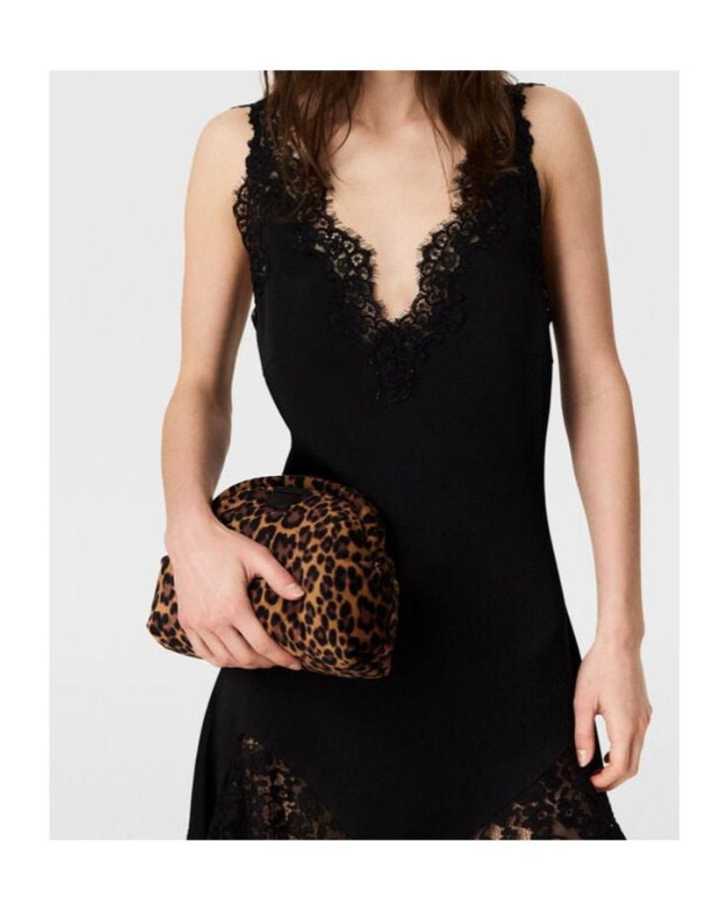 Stella McCartney Brown Leopard Falabella Padded Clutch Bag