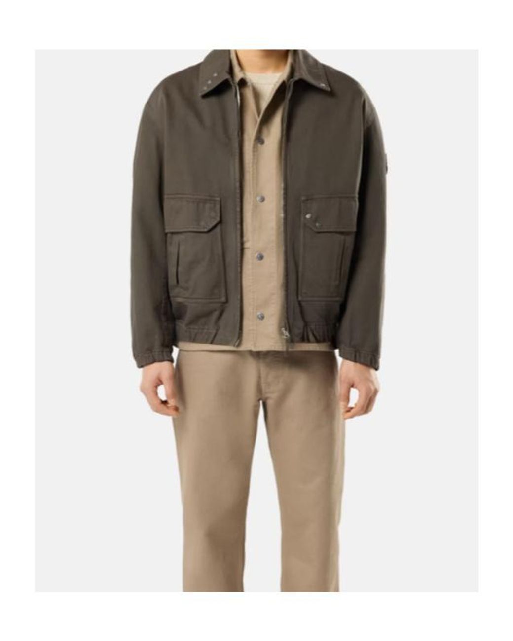 Stone Island Green Denim Coach Jacket for men