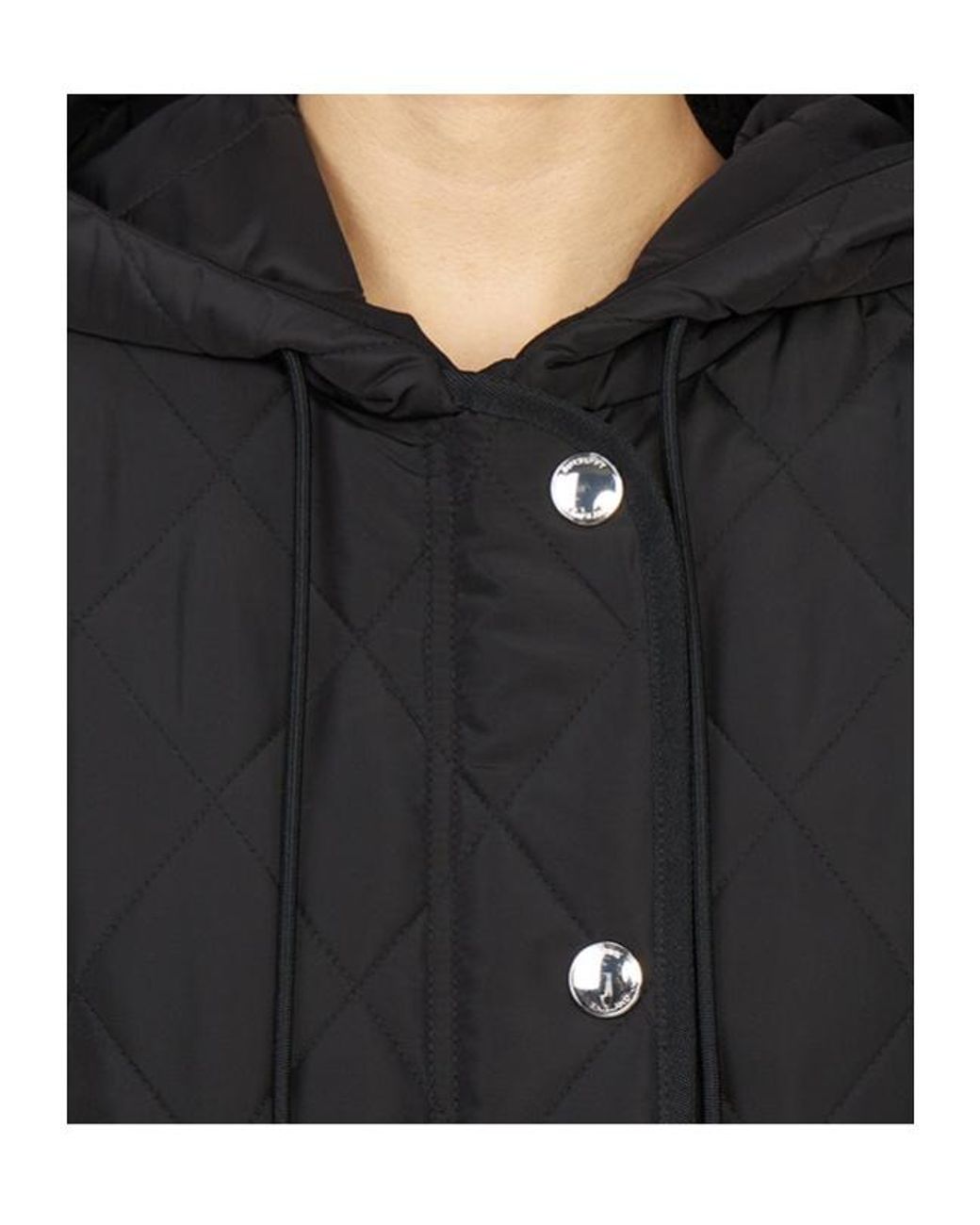 Burberry Black Quilted Hooded Jacket