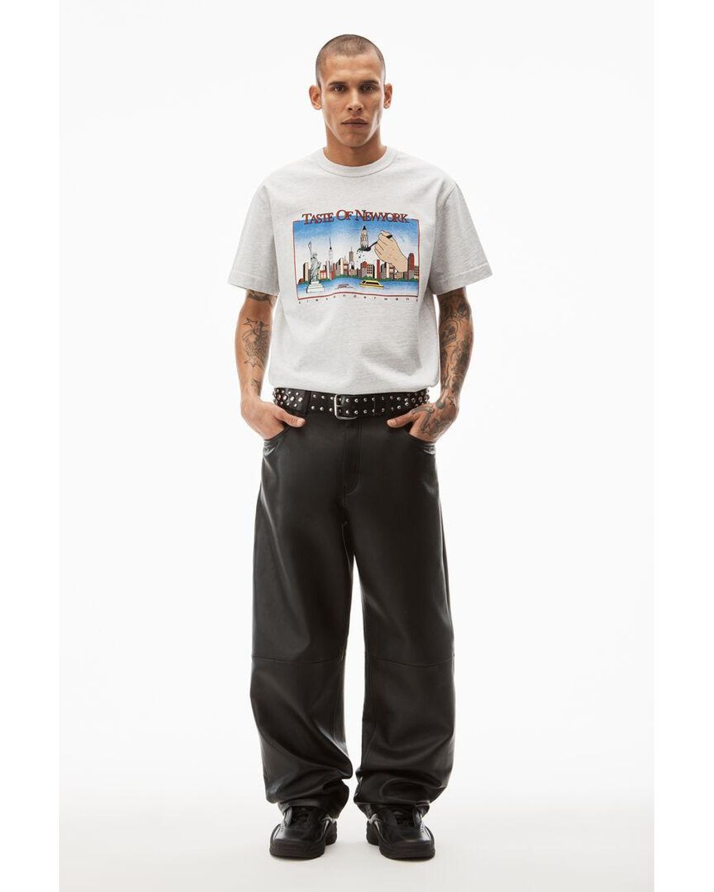 Alexander Wang White Graphic-Print Cotton T-Shirt