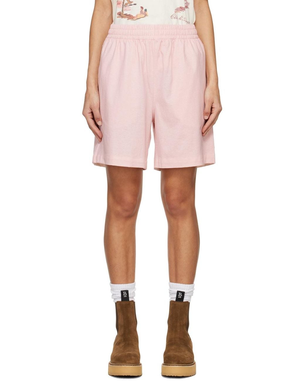 Burberry Pink Elasticated Waist Track Shorts