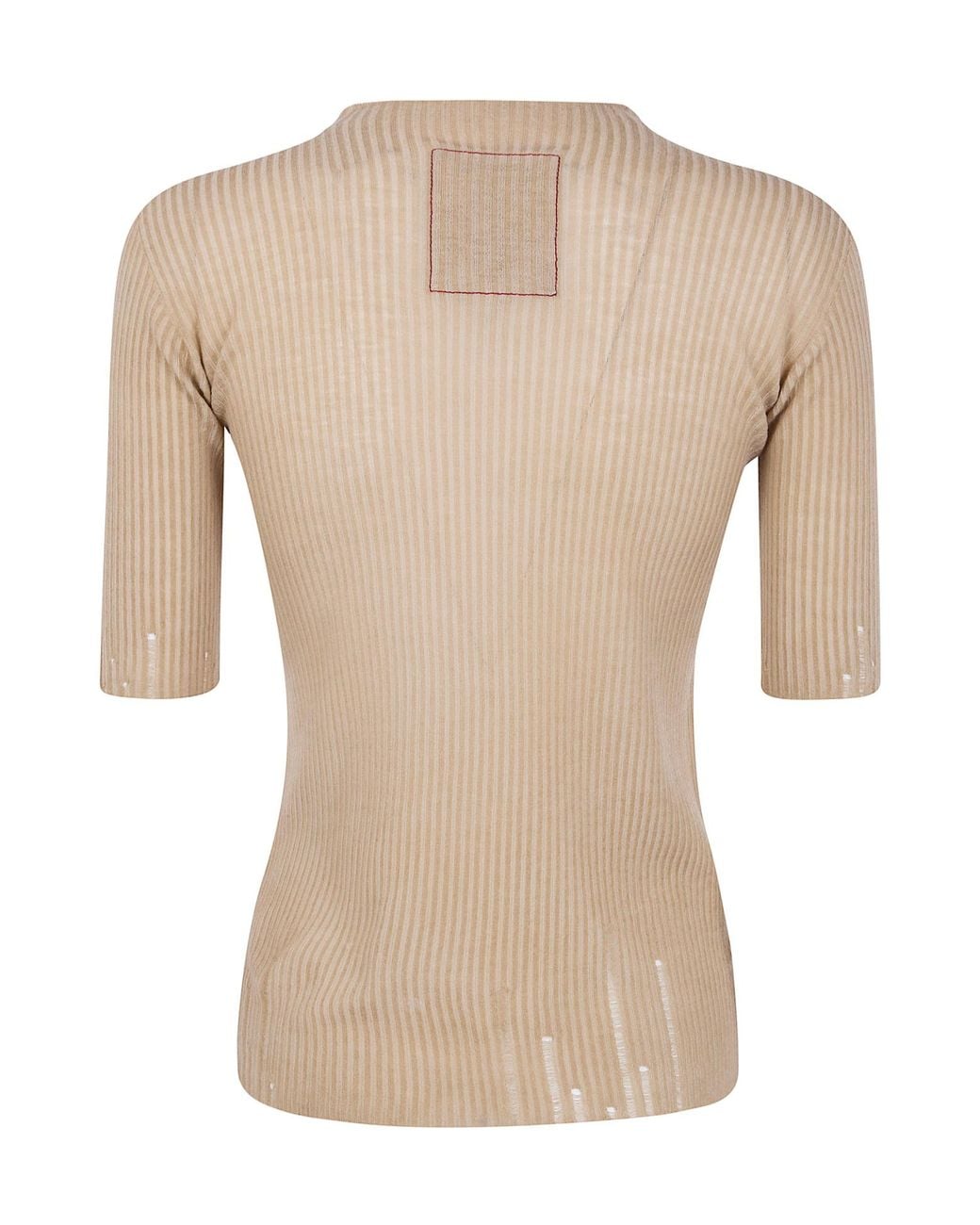 Uma Wang Natural Short-Sleeved Sweater