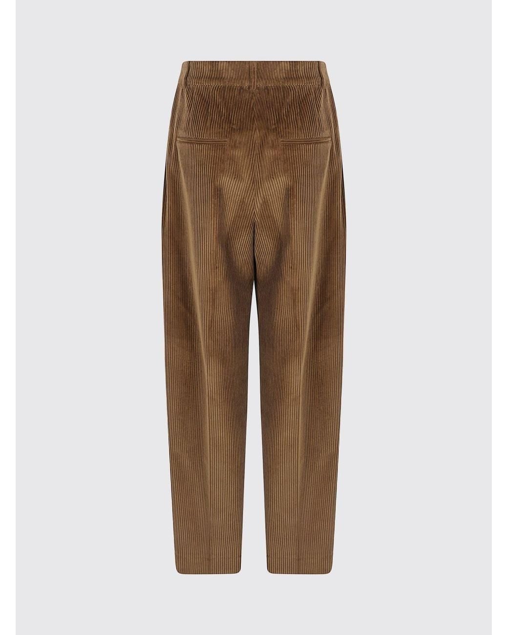 Rohe Brown Pleated Casual Trousers