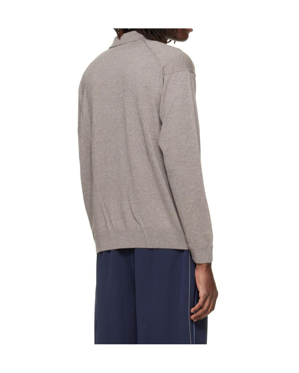 Maison Kitsuné Brown Long-Sleeve Polo Shirt for men