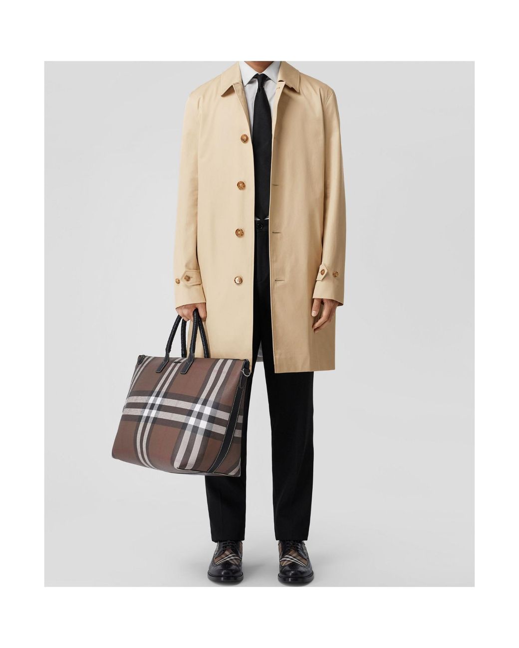 Burberry Natural Single-Breasted Button-Fastening Coat for men