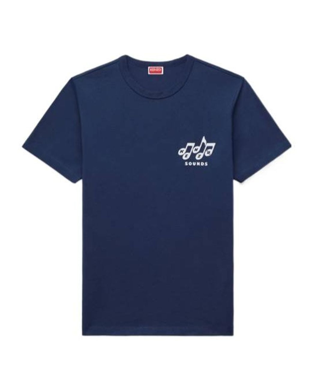 KENZO Blue Sounds' Embroidered Slim T-Shirt for men