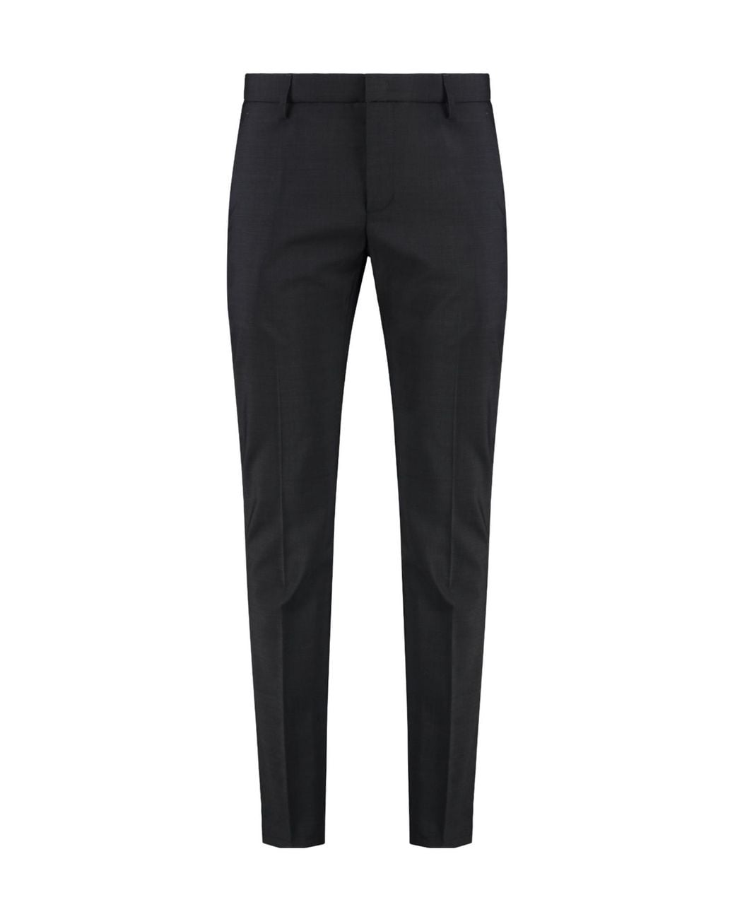 Dondup Black Tailored Slim-Fit Trousers for men