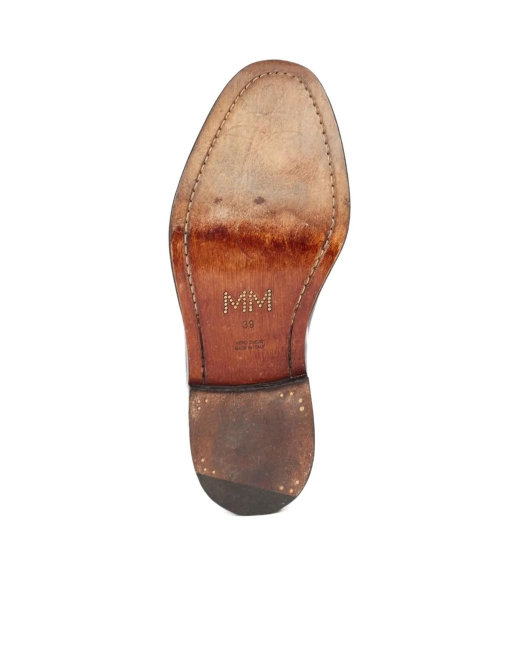 Maison Margiela Brown Cut Round Toe Lace-Up Shoes