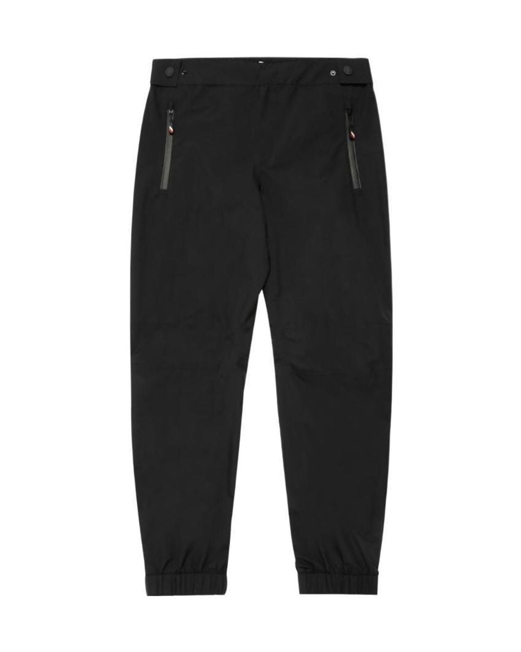 Moncler Black Logo-Tailored Trousers for men