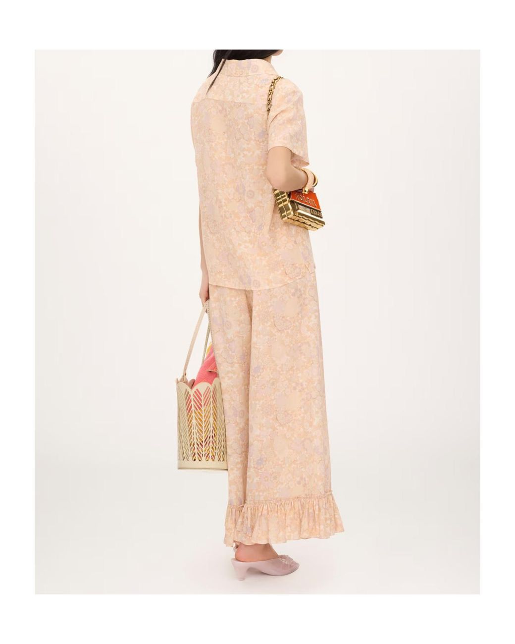 Chloé Natural Chloé Cropped Fluid Trousers