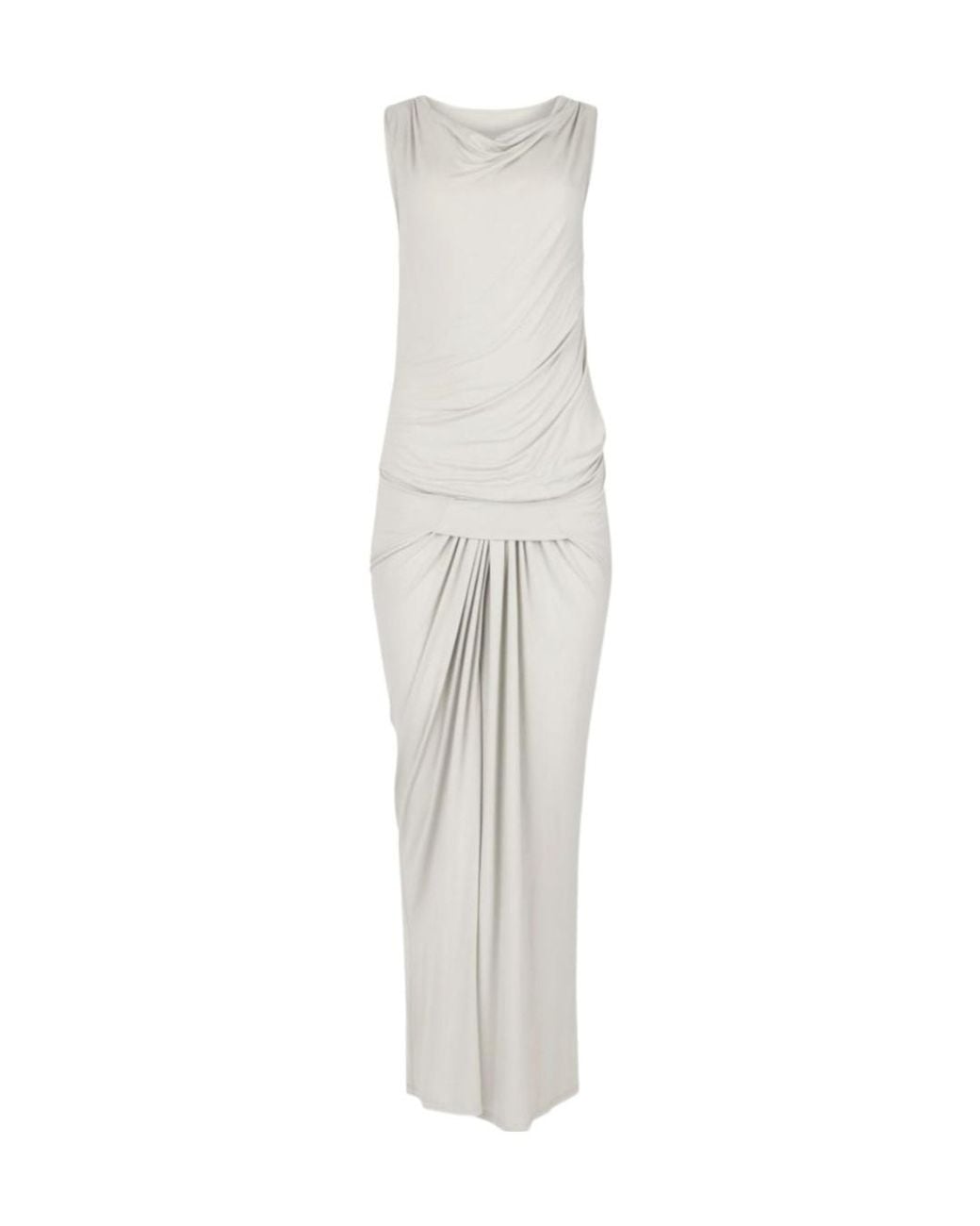 Entire studios White Drape Sleeveless Maxi Dress