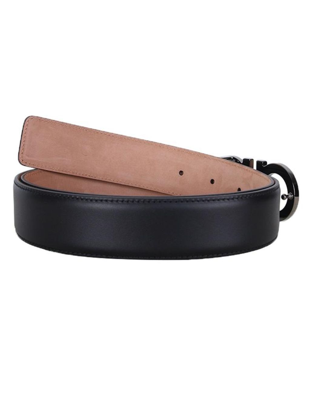 Ferragamo White Logo Buckle Belt for men