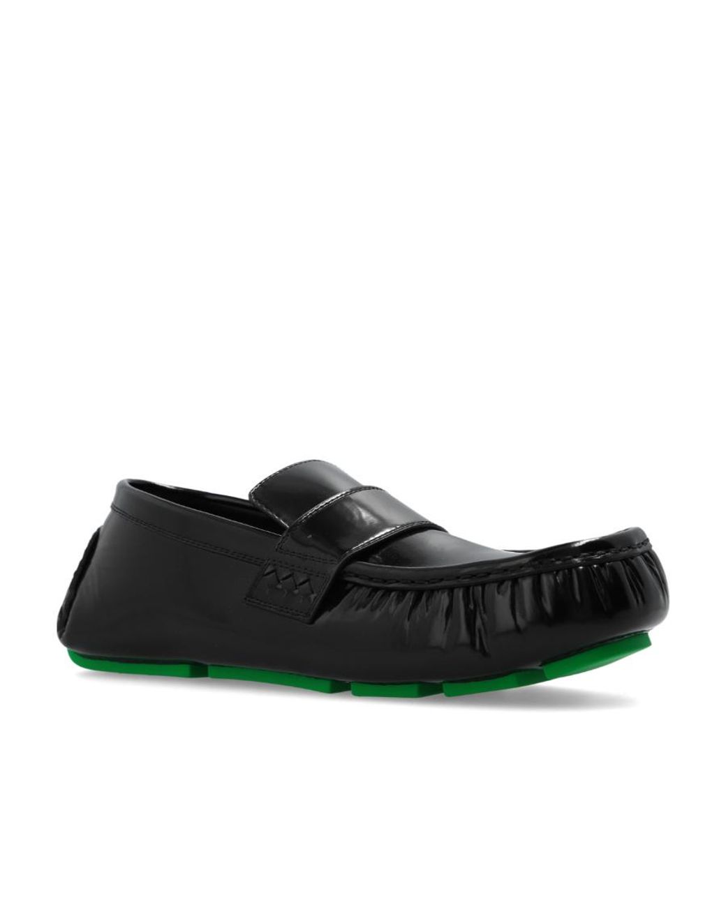 Bottega Veneta Black Logo Slip-On Sneakers for men