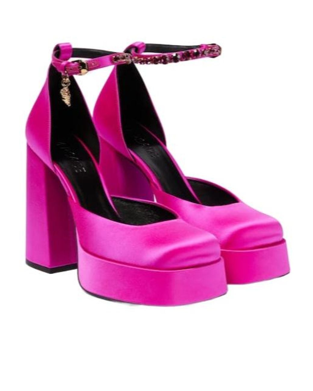 Versace Pink Medusa Aevitas Platform Heels