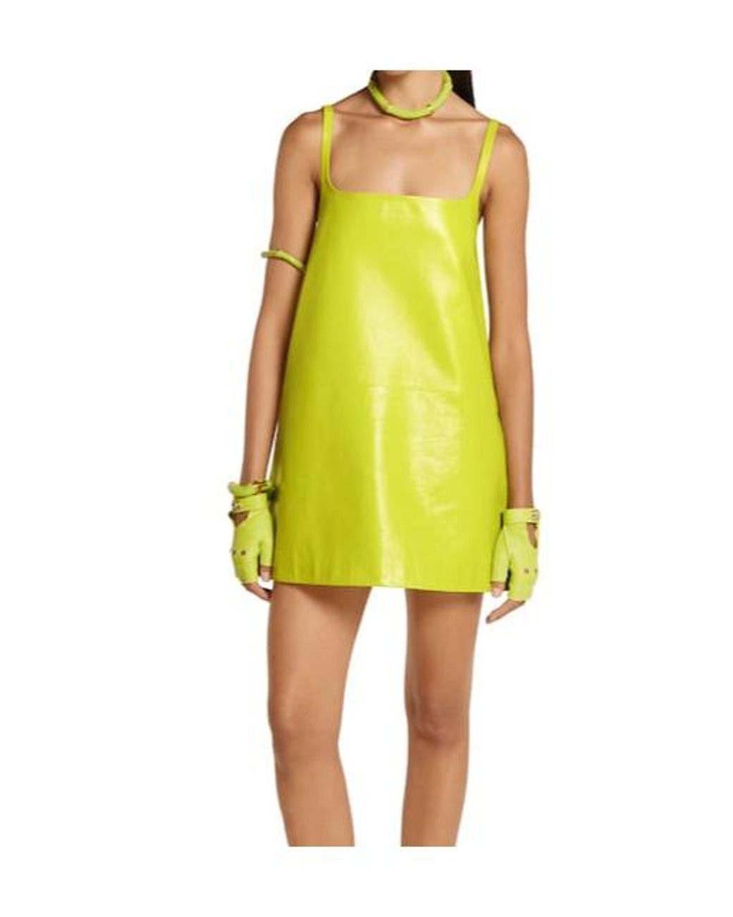 Gucci Yellow Flared Mini Dress