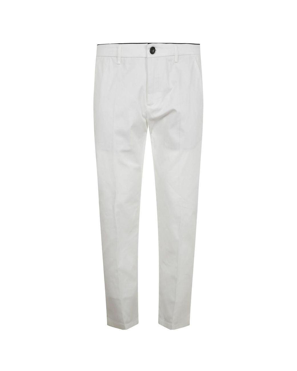 Department 5 White Pressed-Crease Trousers for men