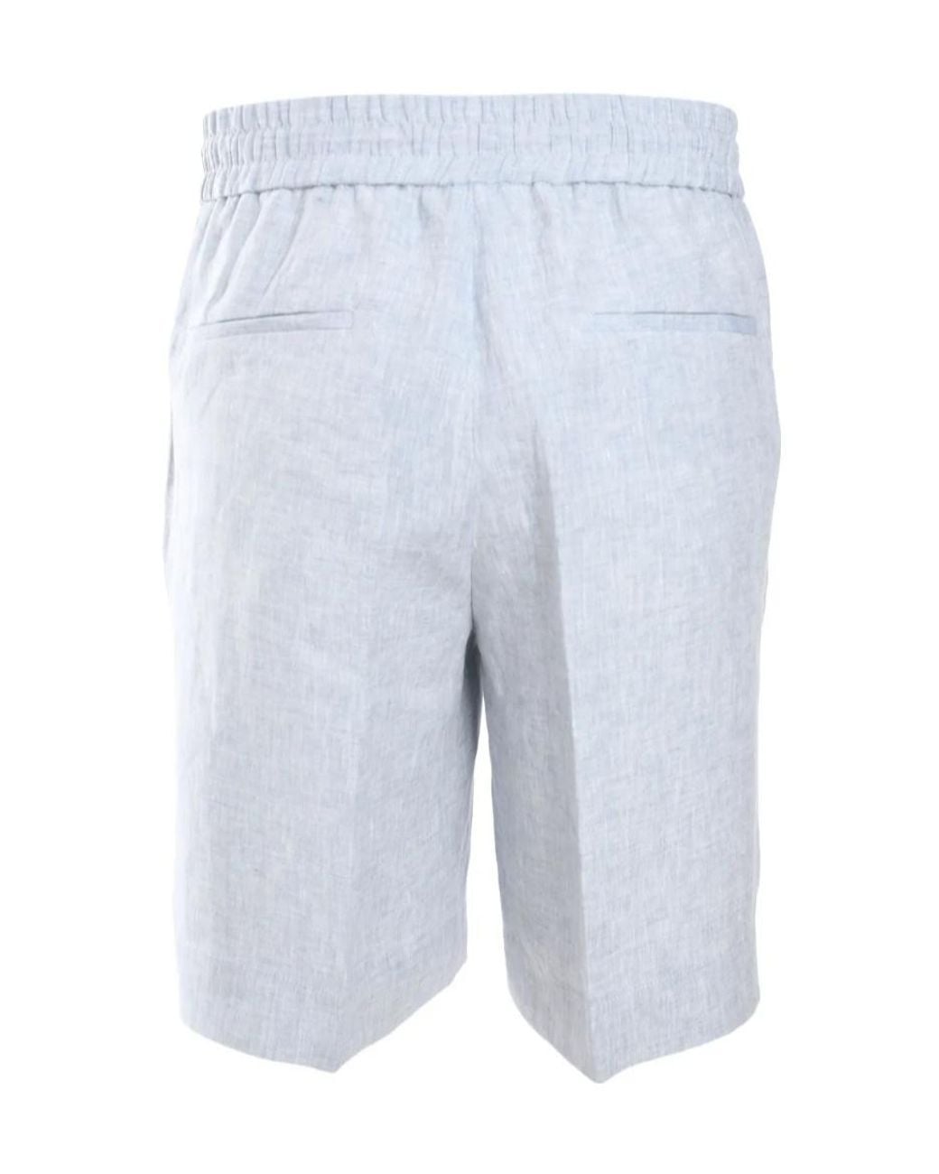 Peserico Blue Linen Shorts for men