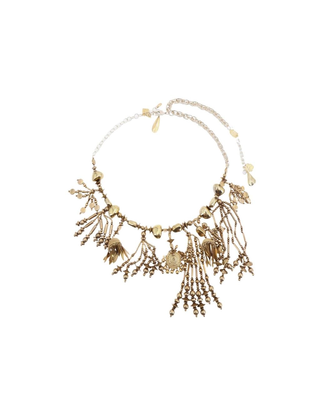 Dries Van Noten Metallic Tassel Pendant Necklace