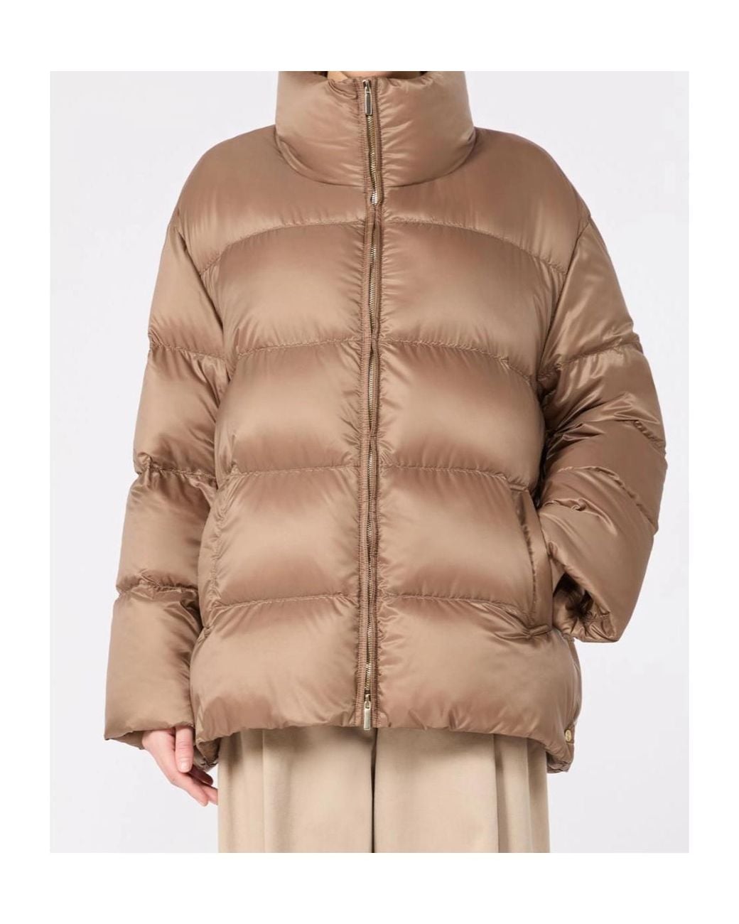 Max Mara Brown Roomy Puffer Jacket