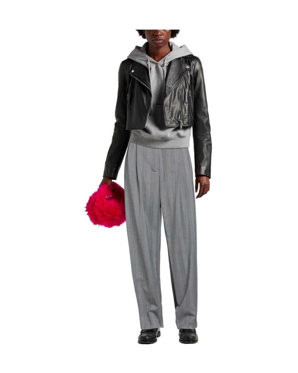 Sportmax Gray Minimalist Straight-Leg Trousers