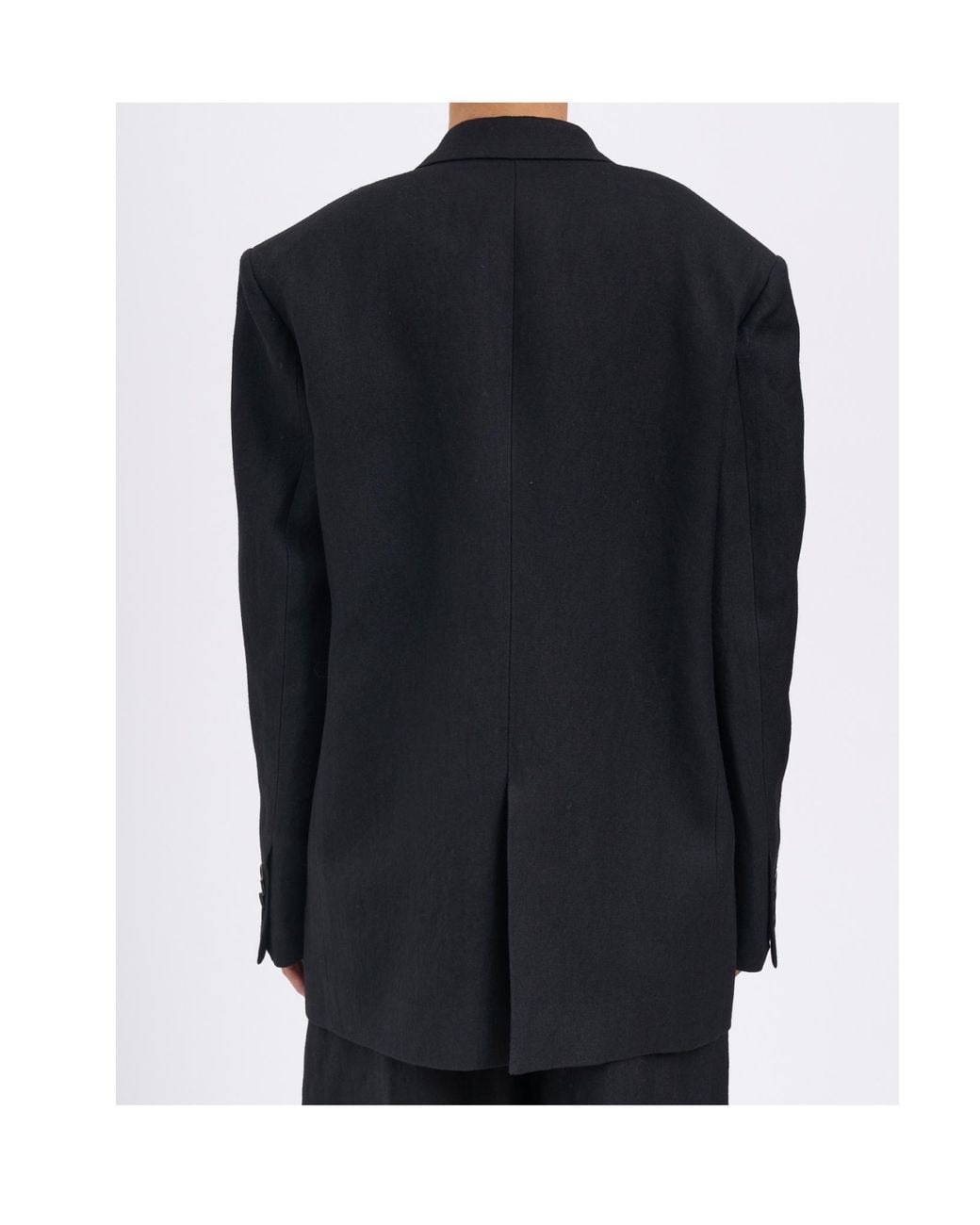 Uma Wang Black Long-Sleeved Suit Jacket