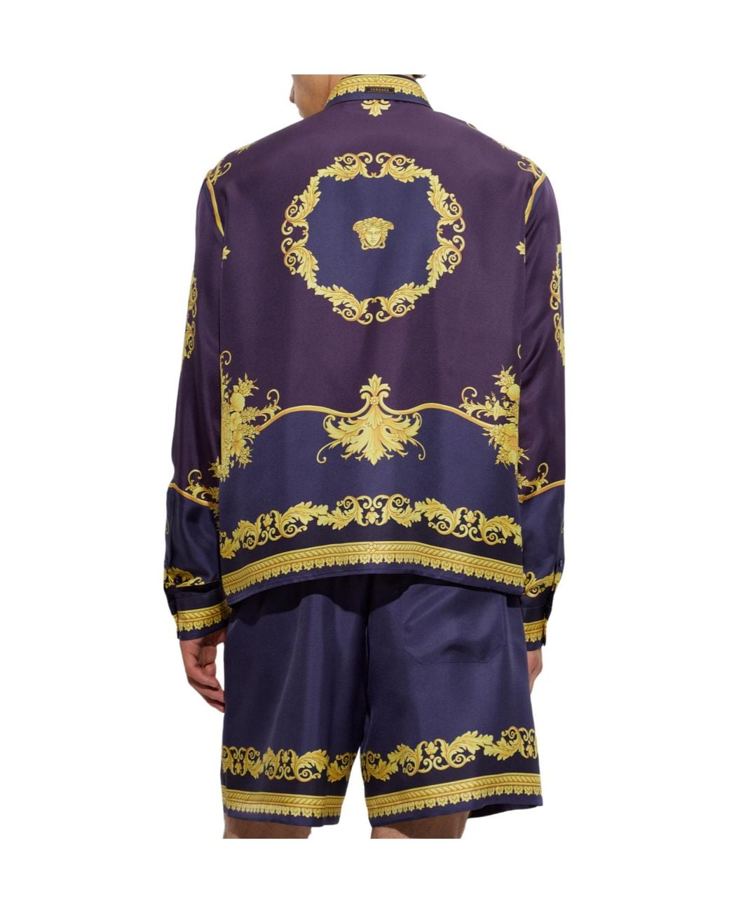 Versace Blue Casual Shirts for men