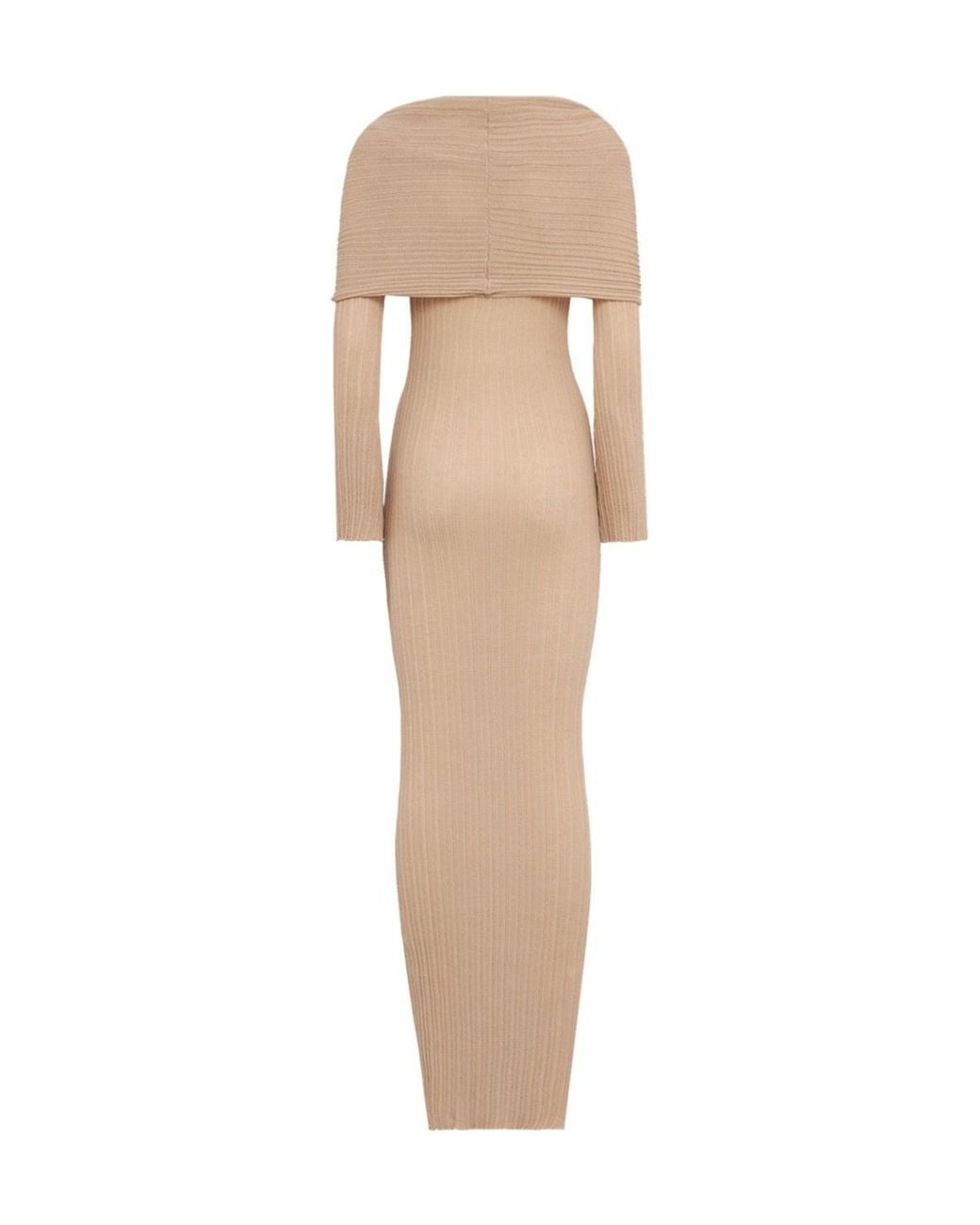 GIUSEPPE DI MORABITO Natural Cotton Blend Long Dress
