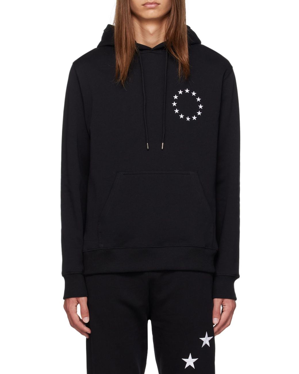Etudes Studio Blue Études Studio Logo Embroidered Drawstring Hoodie for men