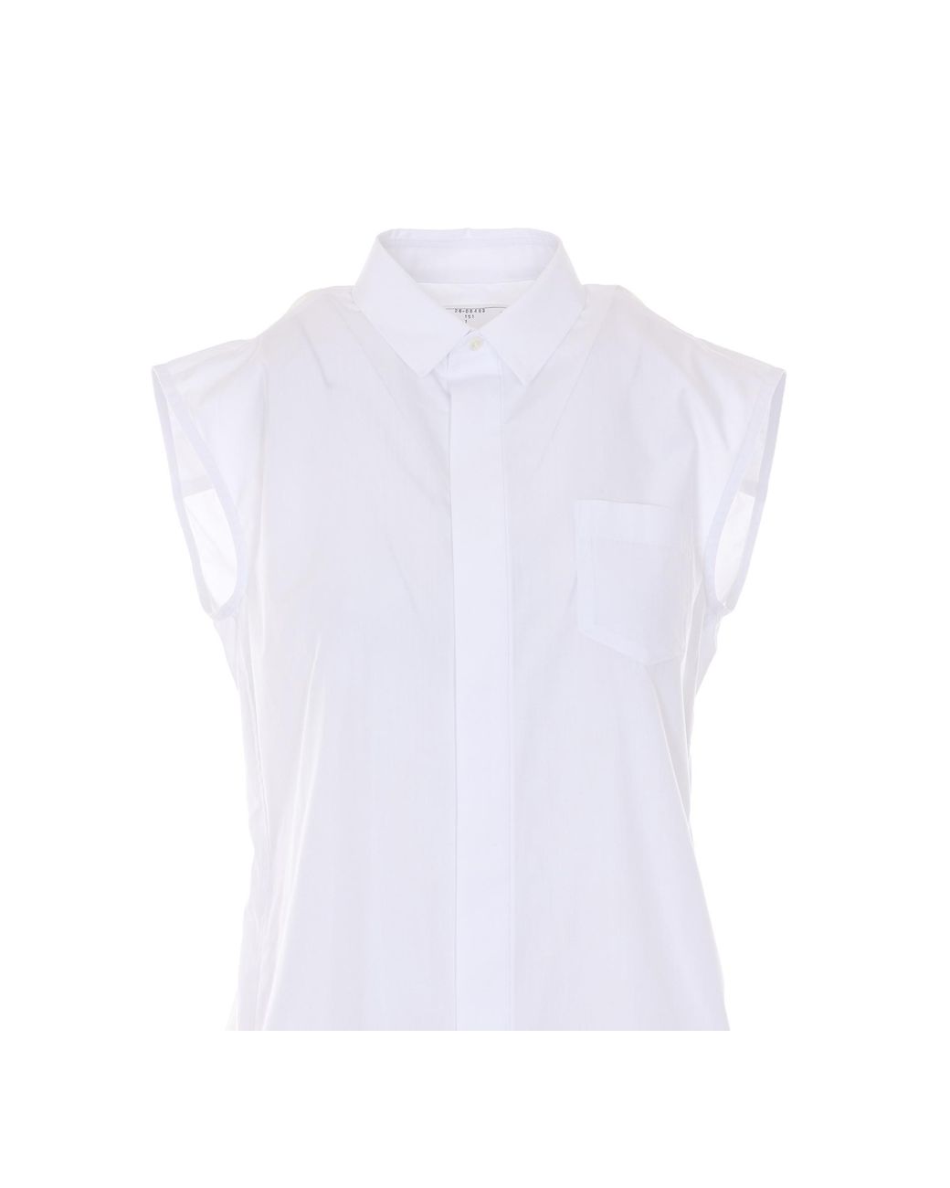 Sacai White Sleeveless Dress