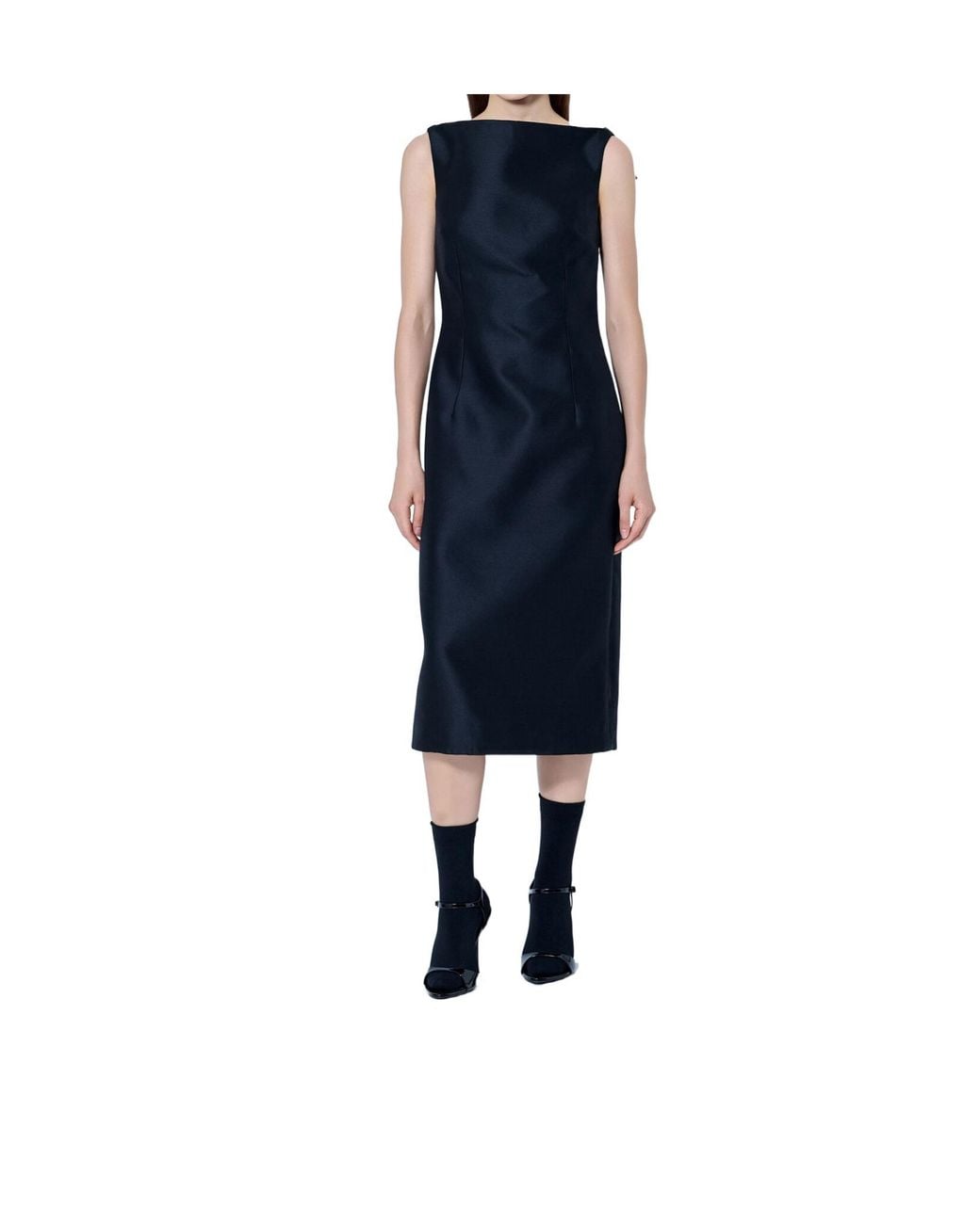 Balenciaga Black Off-Shoulder Midi Dress