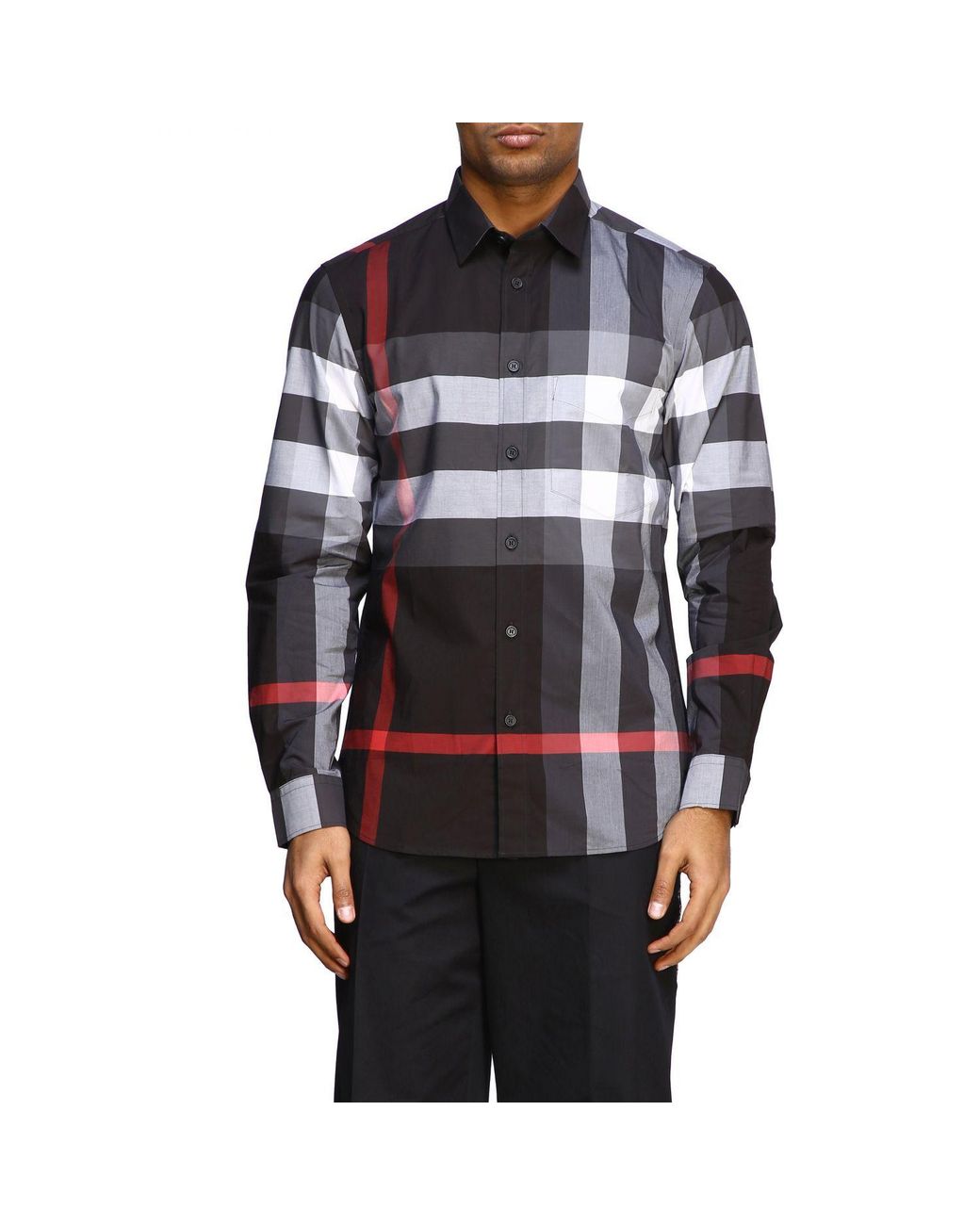 Burberry Black Checkered Shirt for men