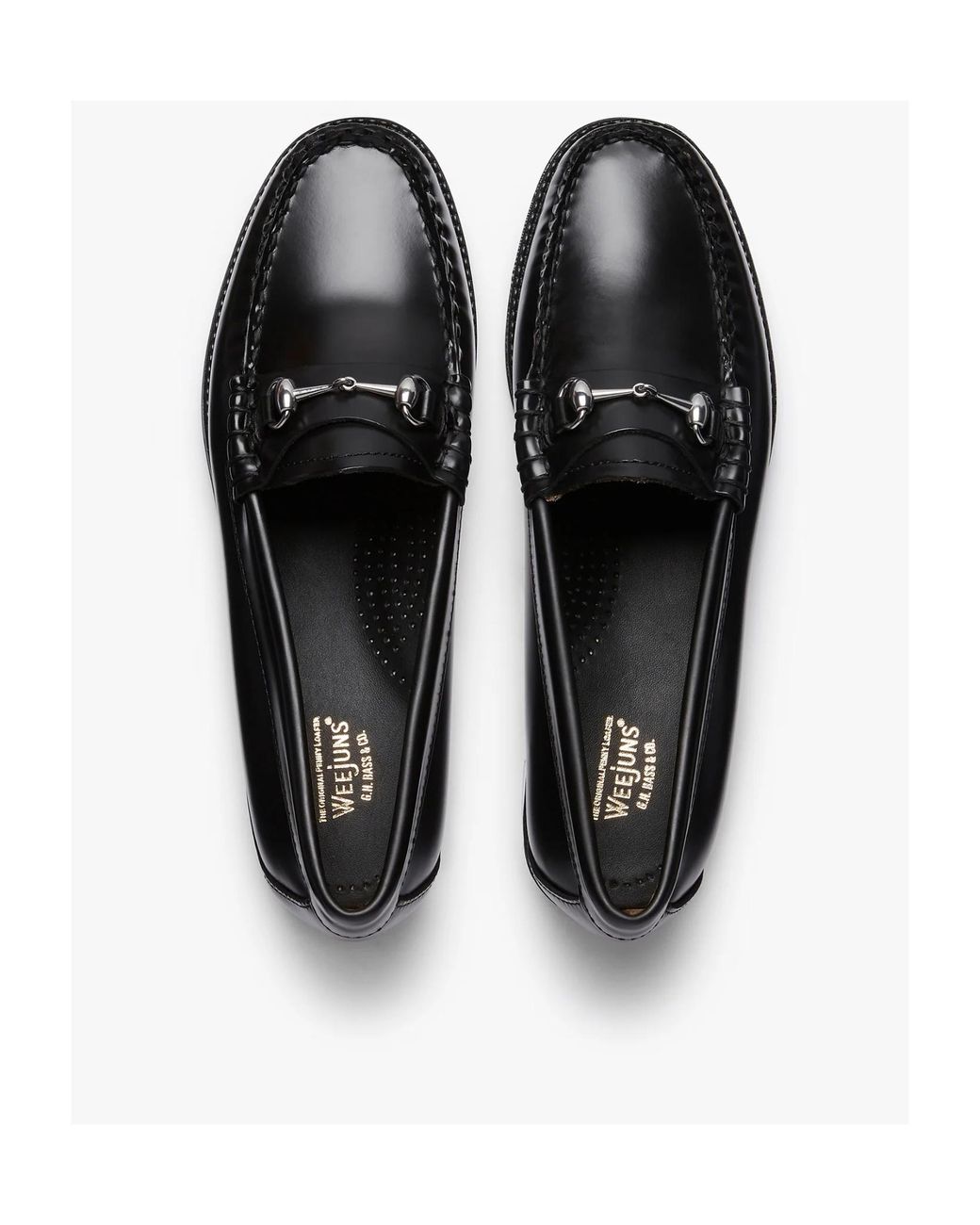 G.H.BASS Black Easy Weejuns Lianna Almond Toe Loafers