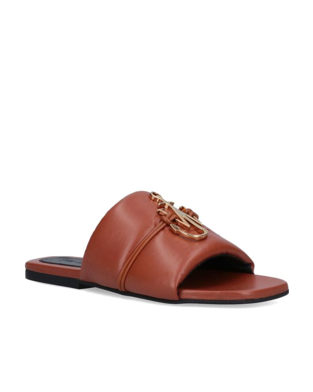 J.W. Anderson Brown Jw Anderson Jw Anchor Plaque Slip-On Sandals