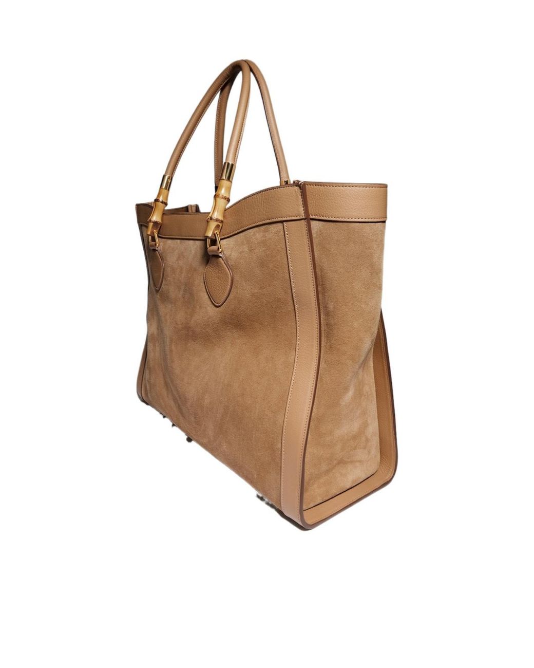 Gucci Brown Bamboo Tote Large Bag