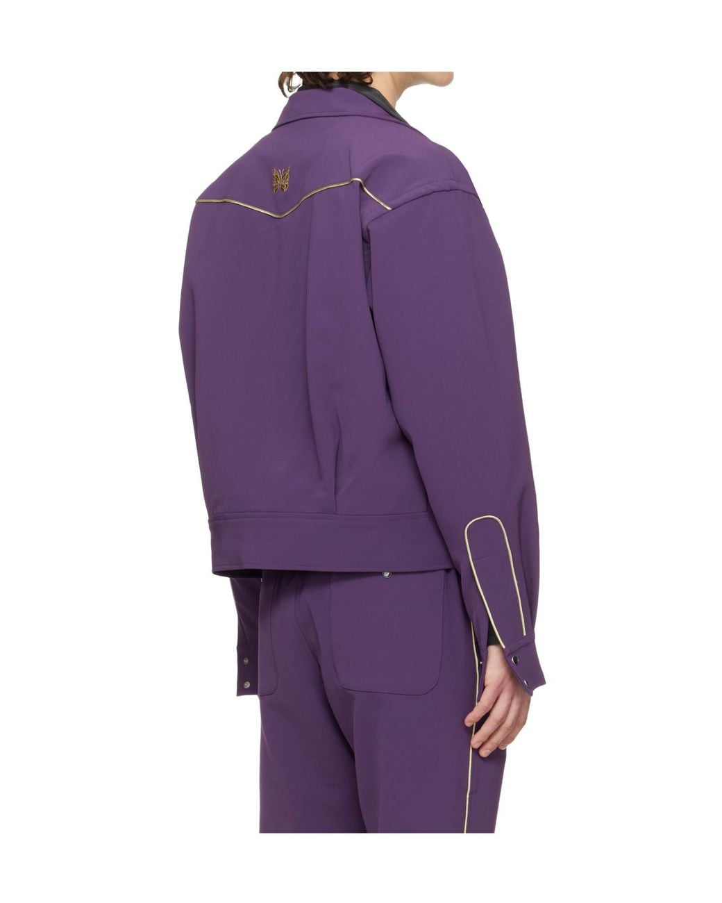 Needles Purple Long-Sleeved Casual Jacket for men